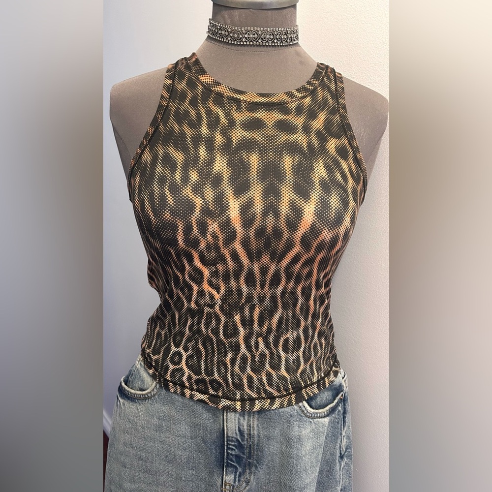 Yogalicious Animal Print Lux Body Tank Racerback Top